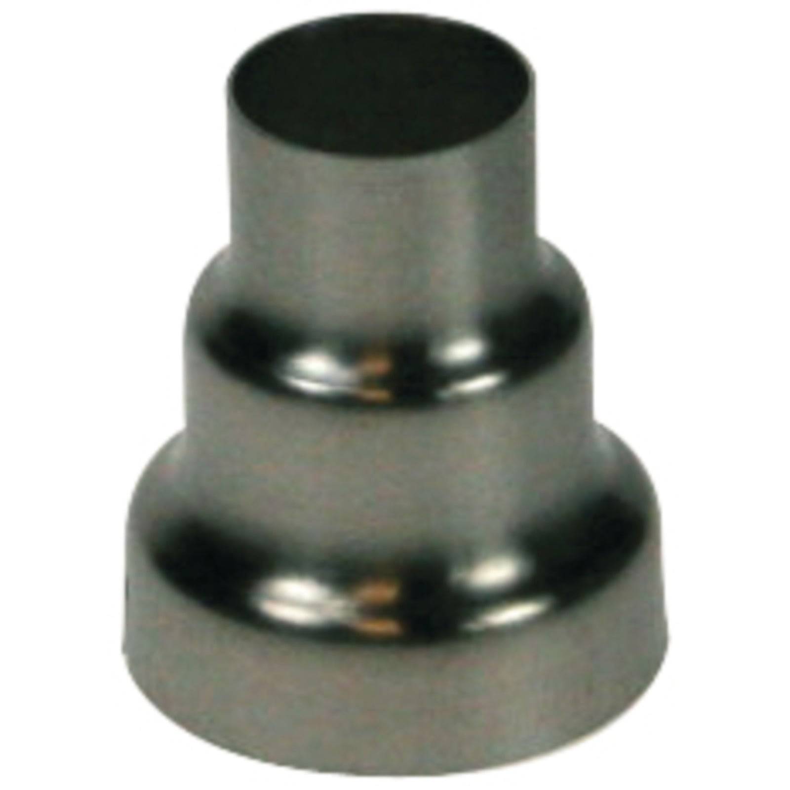 Ein Reduzierungsstück aus Stahl mit stufenförmiger Gestaltung, das zur Verbindung von Rohren mit unterschiedlichen Durchmessern verwendet wird.