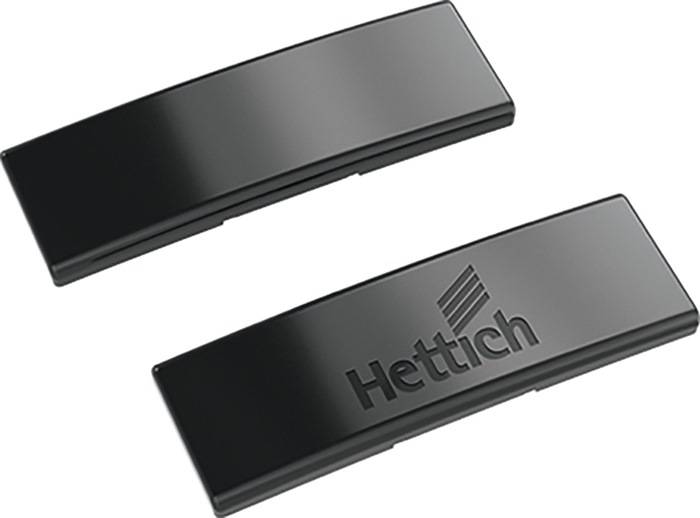 Abdeckkappe STA obsidianschwarz Hettich Logo HETTICH