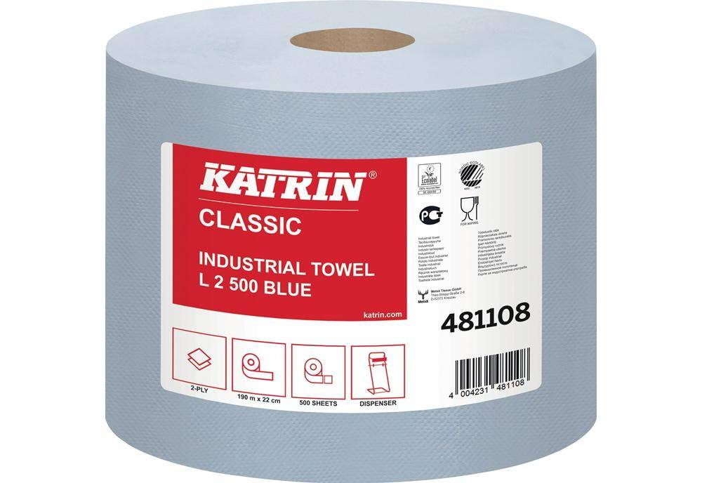 ELOS Putztuchrolle Katrin Classic L 2 L360xB220ca. mm blau 2-lagig