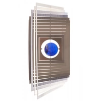 A2005 - Windspiel "Quadrat" aus Edelstahl mit Glasperle A2005 - Windspiel "Quadrat" aus Edelstahl mit Glasperle