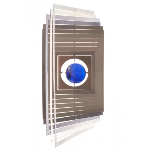 A2005 - Windspiel "Quadrat" aus Edelstahl mit Glasperle A2005 - Windspiel "Quadrat" aus Edelstahl mit Glasperle