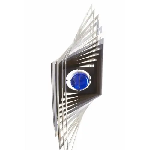 A2005 - Windspiel "Quadrat" aus Edelstahl mit Glasperle A2005 - Windspiel "Quadrat" aus Edelstahl mit Glasperle