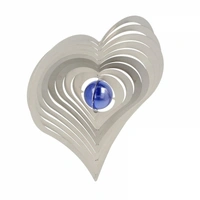 A2008 - Windspiel "Herz" aus Edelstahl mit Glasperle A2008 - Windspiel "Herz" aus Edelstahl mit Glasperle