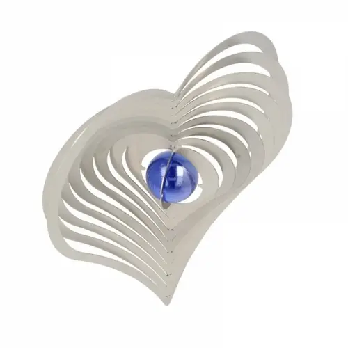 A2008 - Windspiel "Herz" aus Edelstahl mit Glasperle A2008 - Windspiel "Herz" aus Edelstahl mit Glasperle