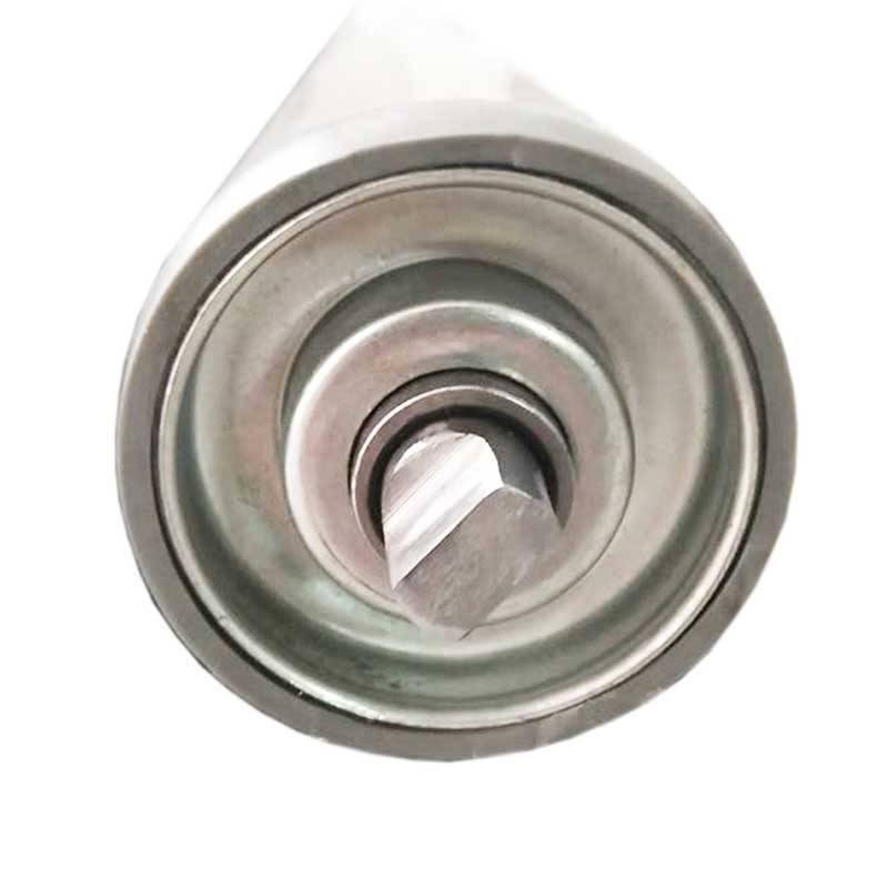 SCHMIDT systemprofile Tragrolle 400mm Ø 42mm Stahl Rollenbahn Untergurtrolle Rolle für Förderband mit Gummiüberzug
