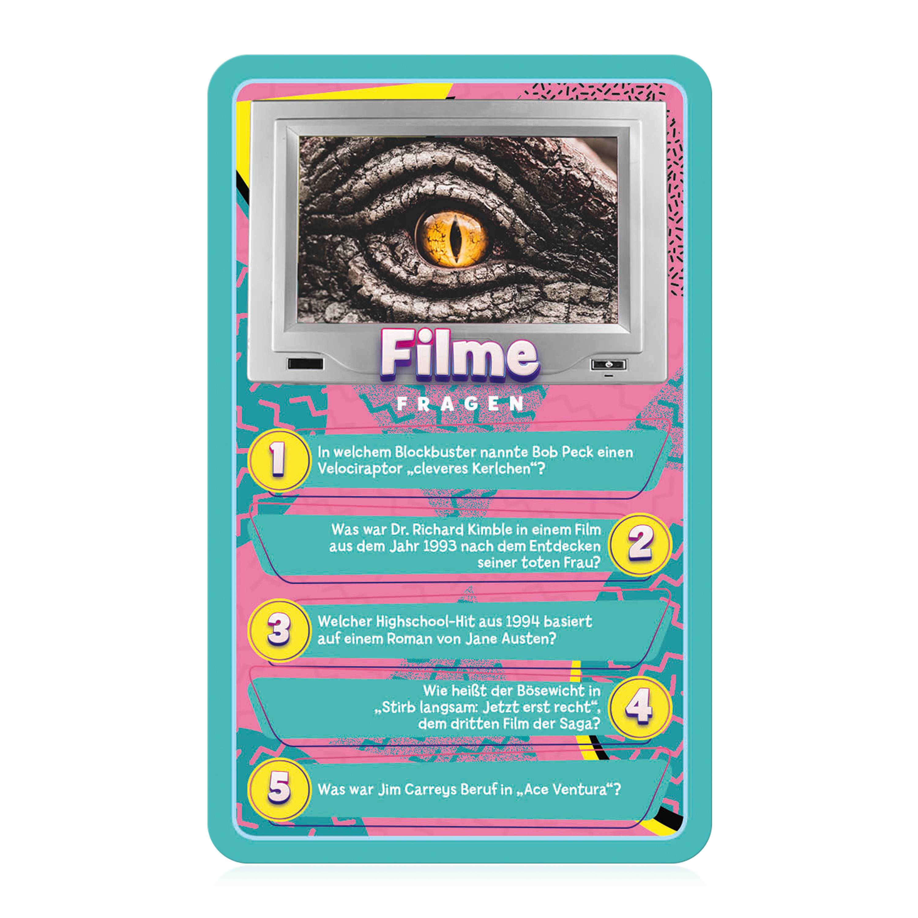 Top Trumps Quiz 90er Ratespiel Wissensspiel Fragespiel Gesellschaftsspiel