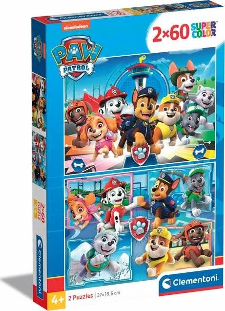 Clementoni Puzzle PAW Patrol, 2x60Stück.