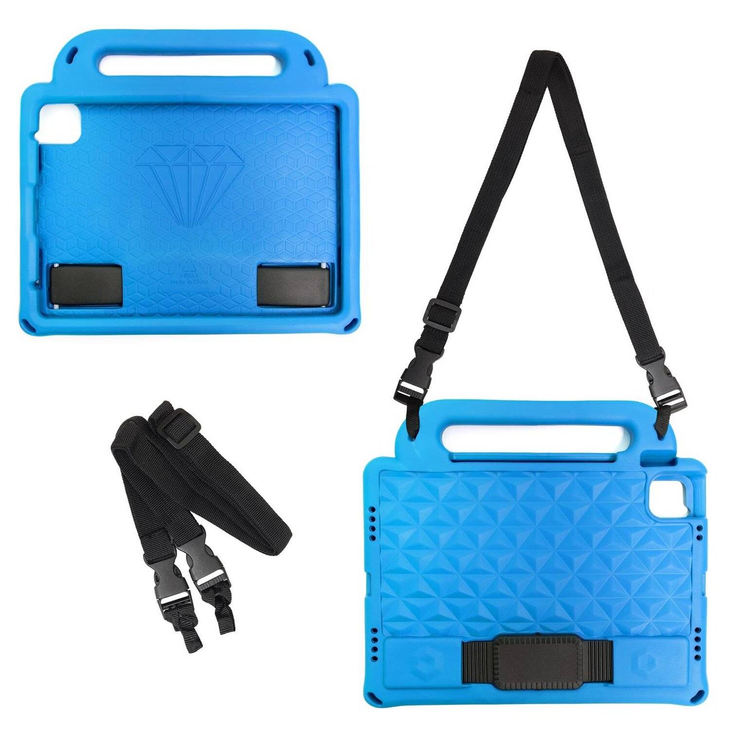 Diamond Tablet Case Armored Soft Case Schutzhülle mit Stifthalter Gurt kompatibel mit Samsung Galaxy Tab S8 11" Blau