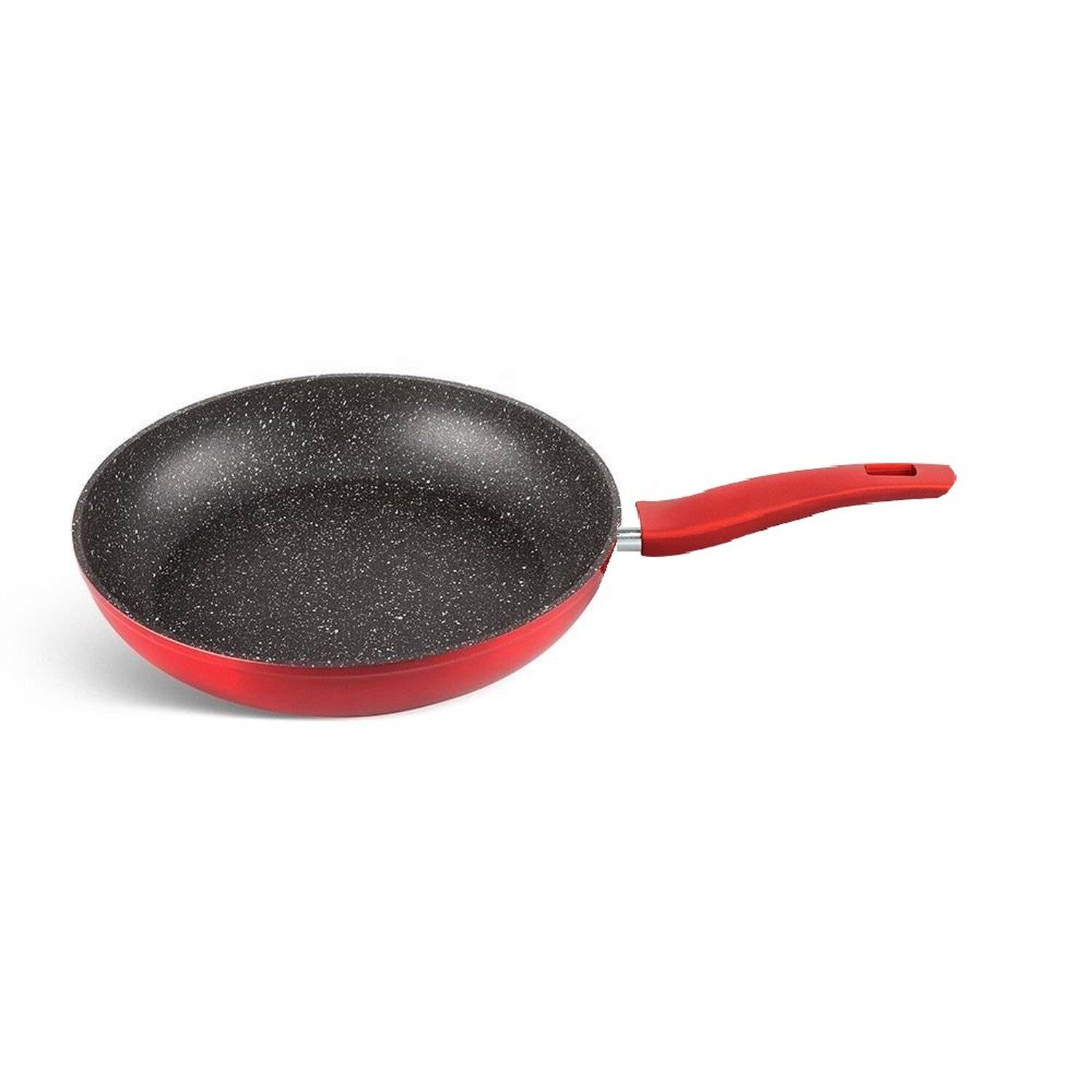 Bratpfanne "FFP" Serie Stielpfanne Ø24cm Induktion Braten Steak Schmorpfanne Grill Pfanne Rot