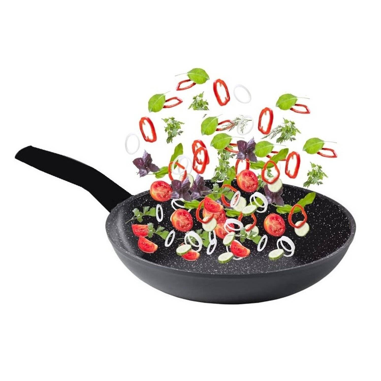 Bratpfanne "FFP" Serie Stielpfanne Ø28cm Induktion Braten Steak Schmorpfanne Grill Pfanne Schwarz