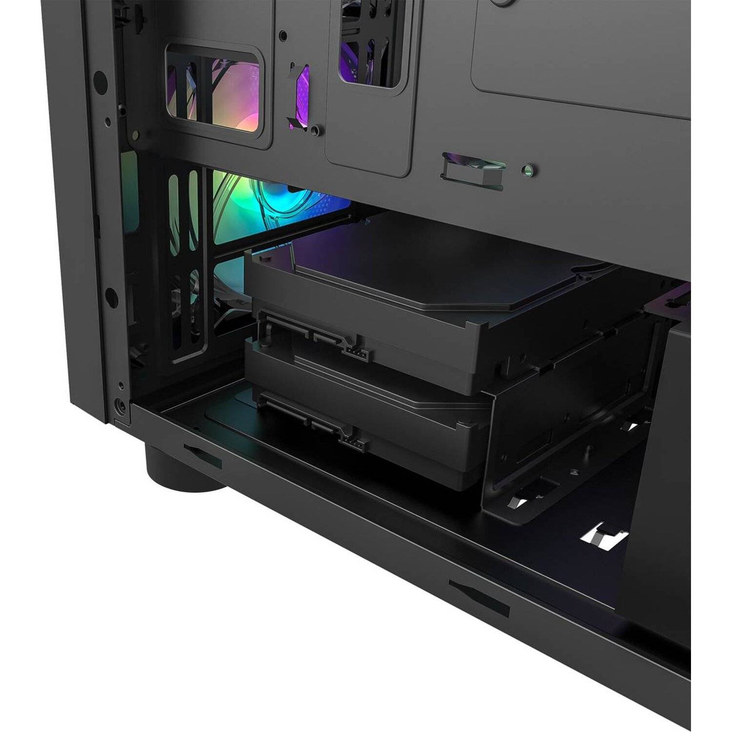 Darkflash Wave Tower USB3.0 Computer Gamer PC-Gehäuse bis zu 5 Lüfter Seitenwand aus Gehärtetes Glas RGB Beleuchtung