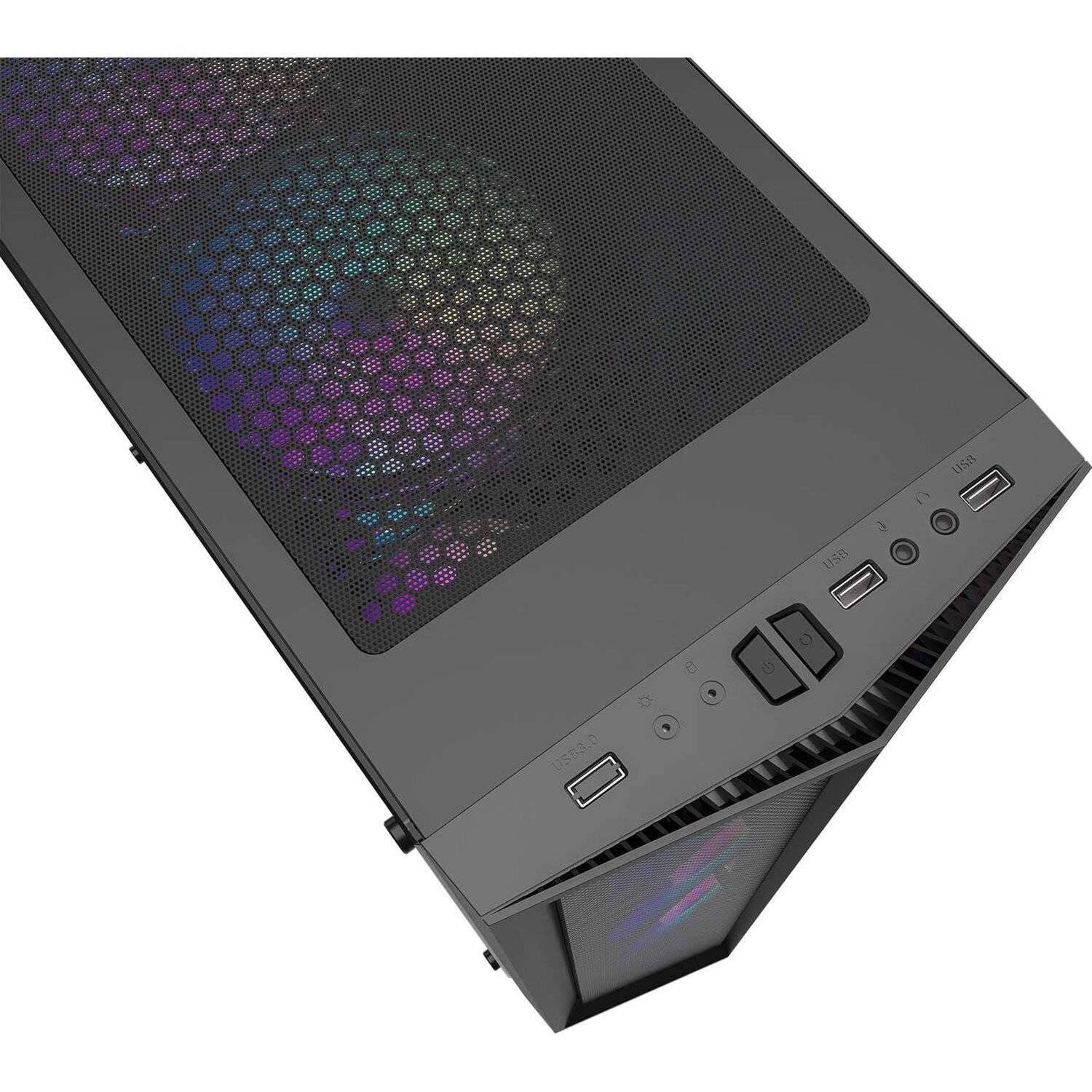 Darkflash Wave Tower USB3.0 Computer Gamer PC-Gehäuse bis zu 5 Lüfter Seitenwand aus Gehärtetes Glas RGB Beleuchtung