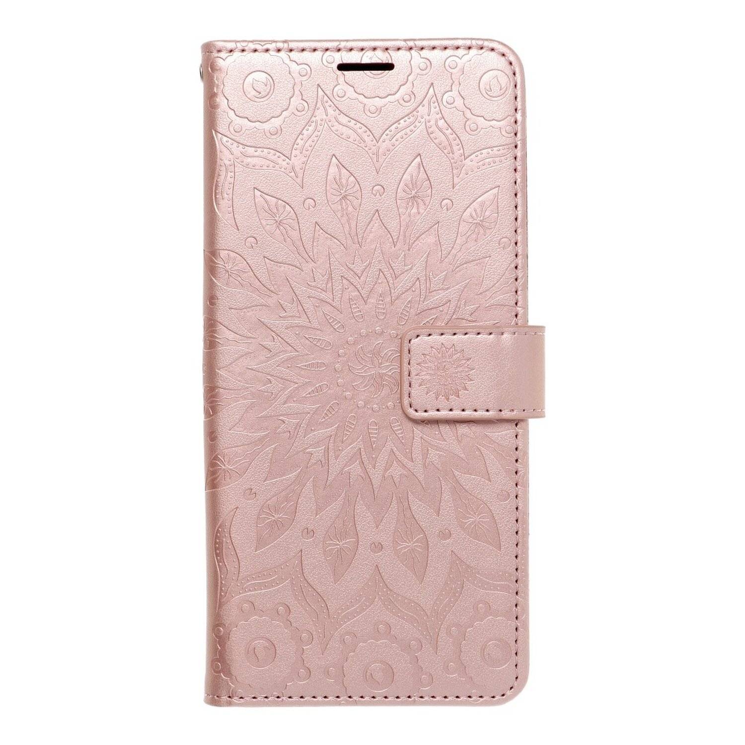 Elegante Buch-Tasche Hülle Fancy "Mezzo"Book-Style Kartenfächer Baum Mandala für Samsung Galaxy A53 5G Mandala Rosa