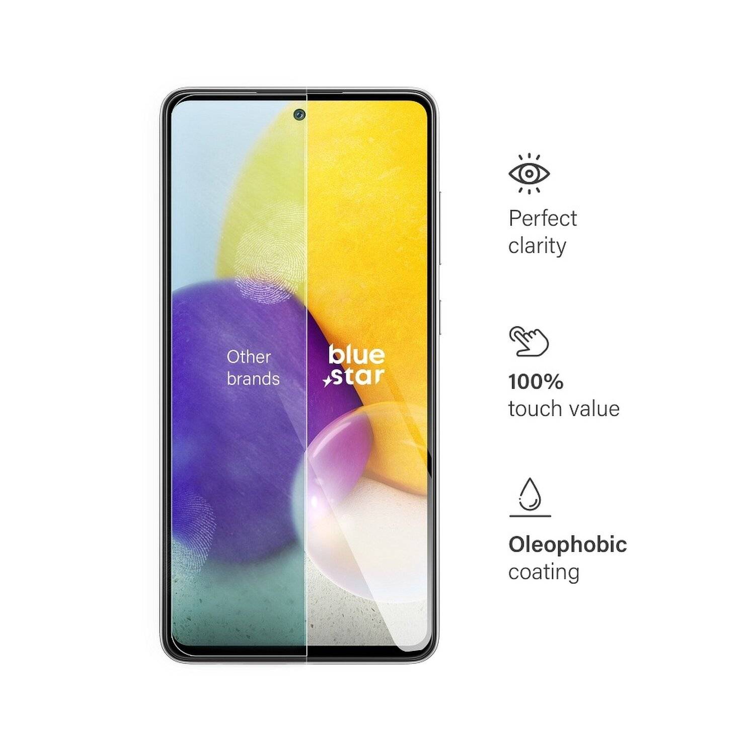 Schutzglas 9H für Samsung Galaxy A73 5G Displayschutzfolie Schutzfolie Passgenau Glas
