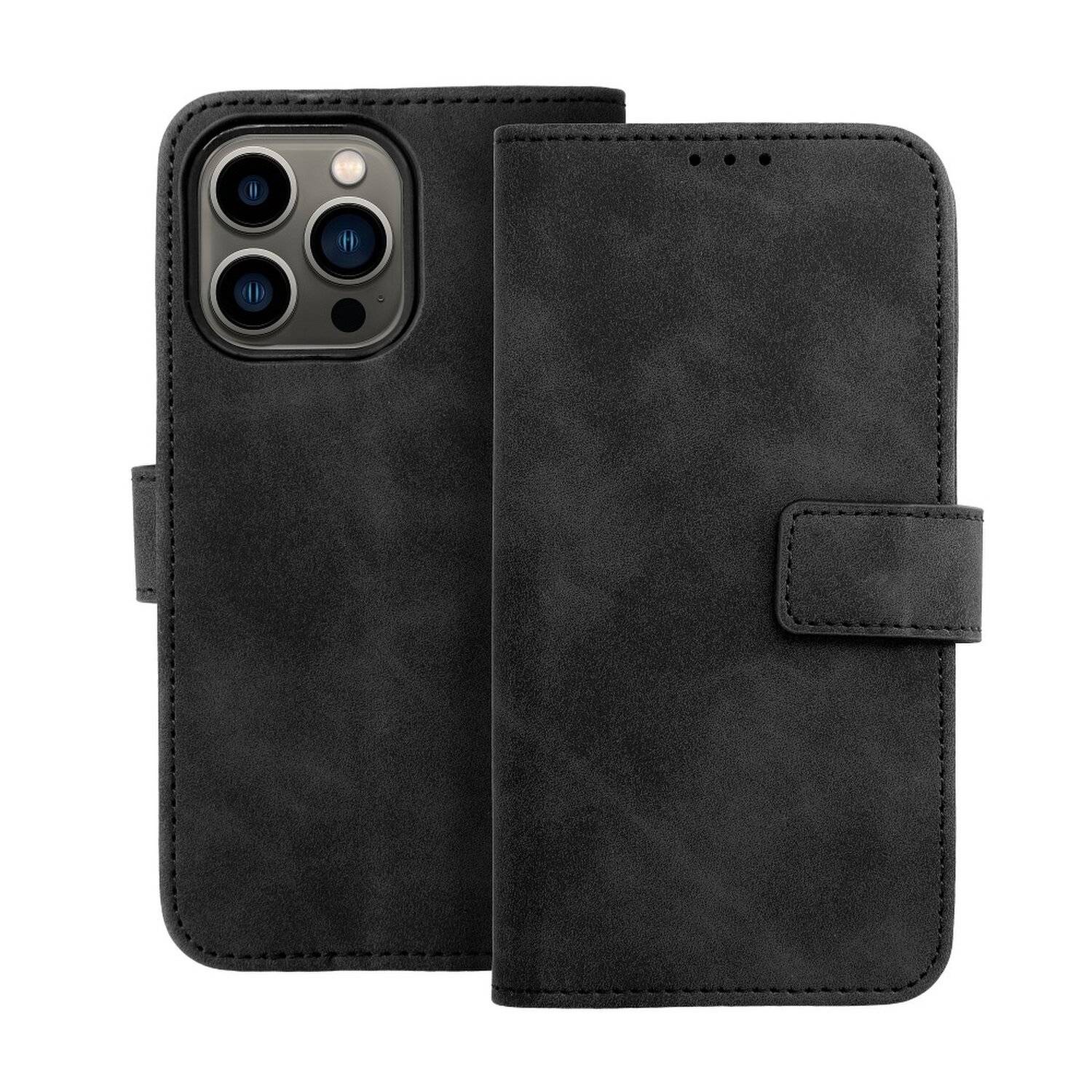 Tasche Holster TENDER Buch Schutzhülle Magnet Standfunktion Hülle kompatibel mit Xiaomi Redmi 10 Schwarz
