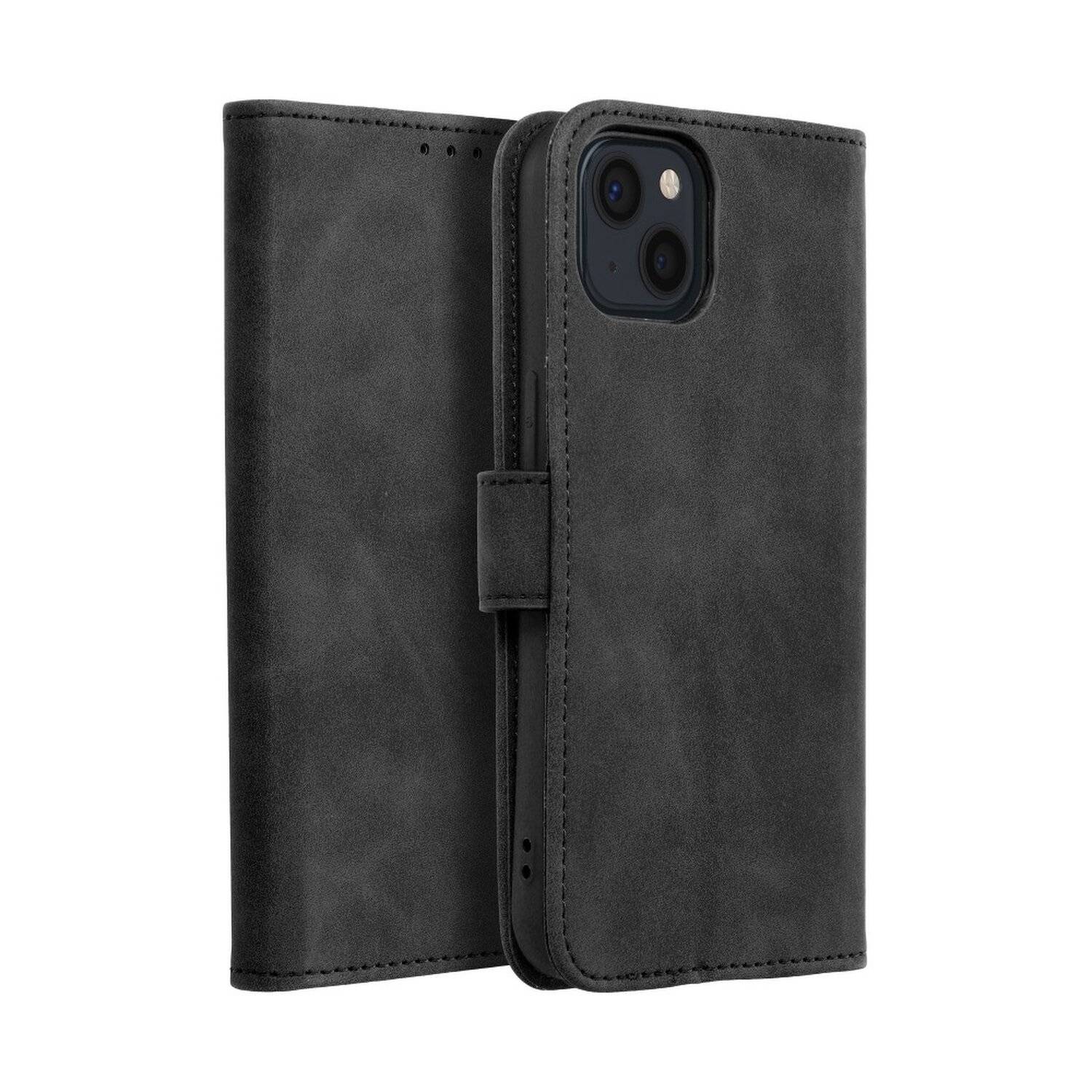 Tasche Holster TENDER Buch Schutzhülle Magnet Standfunktion Hülle kompatibel mit Xiaomi Redmi 10 Schwarz