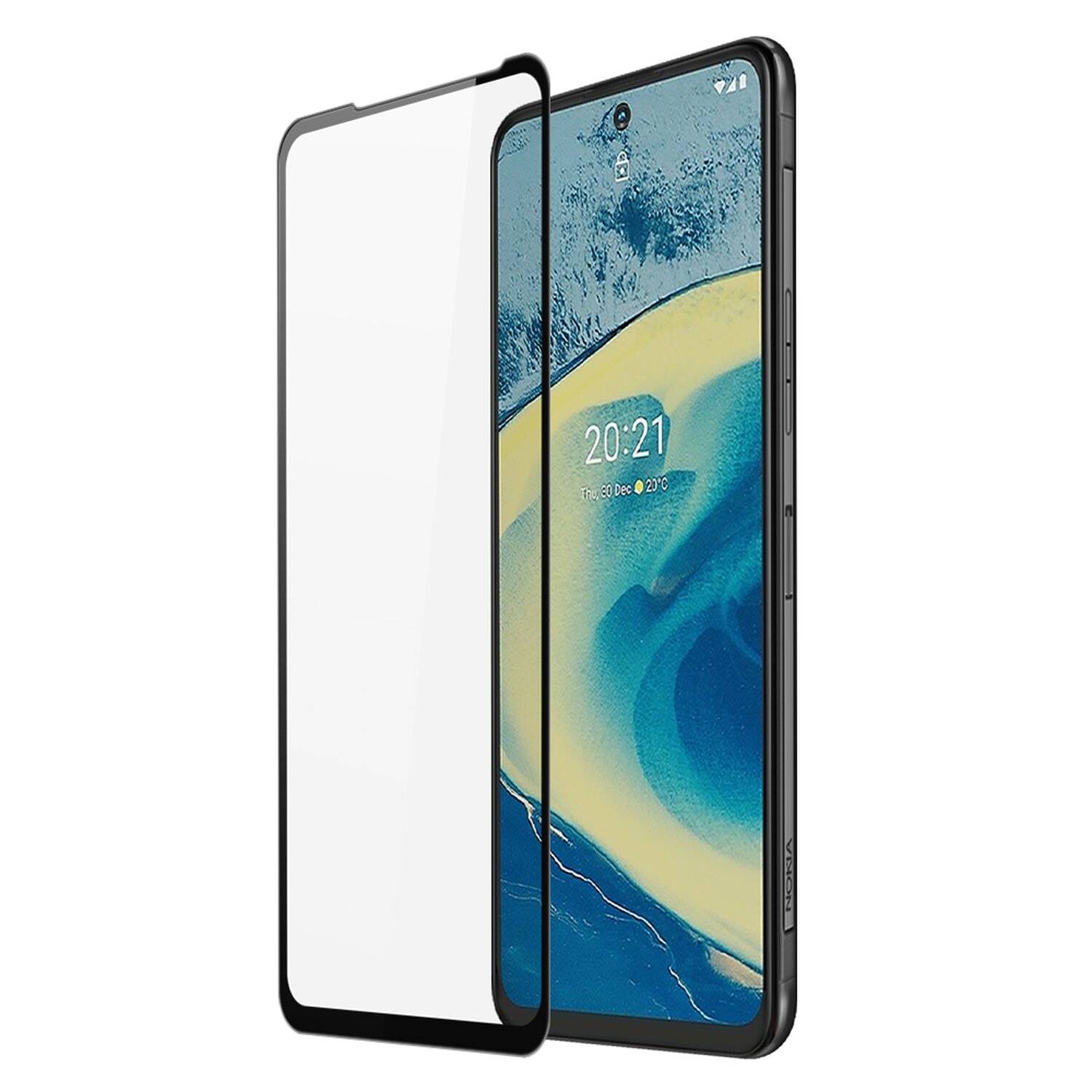 5D Schutz Glas kompatibel mit Nokia XR20 Curved Schutz Folie Vollständig Klebend und Abdeckung