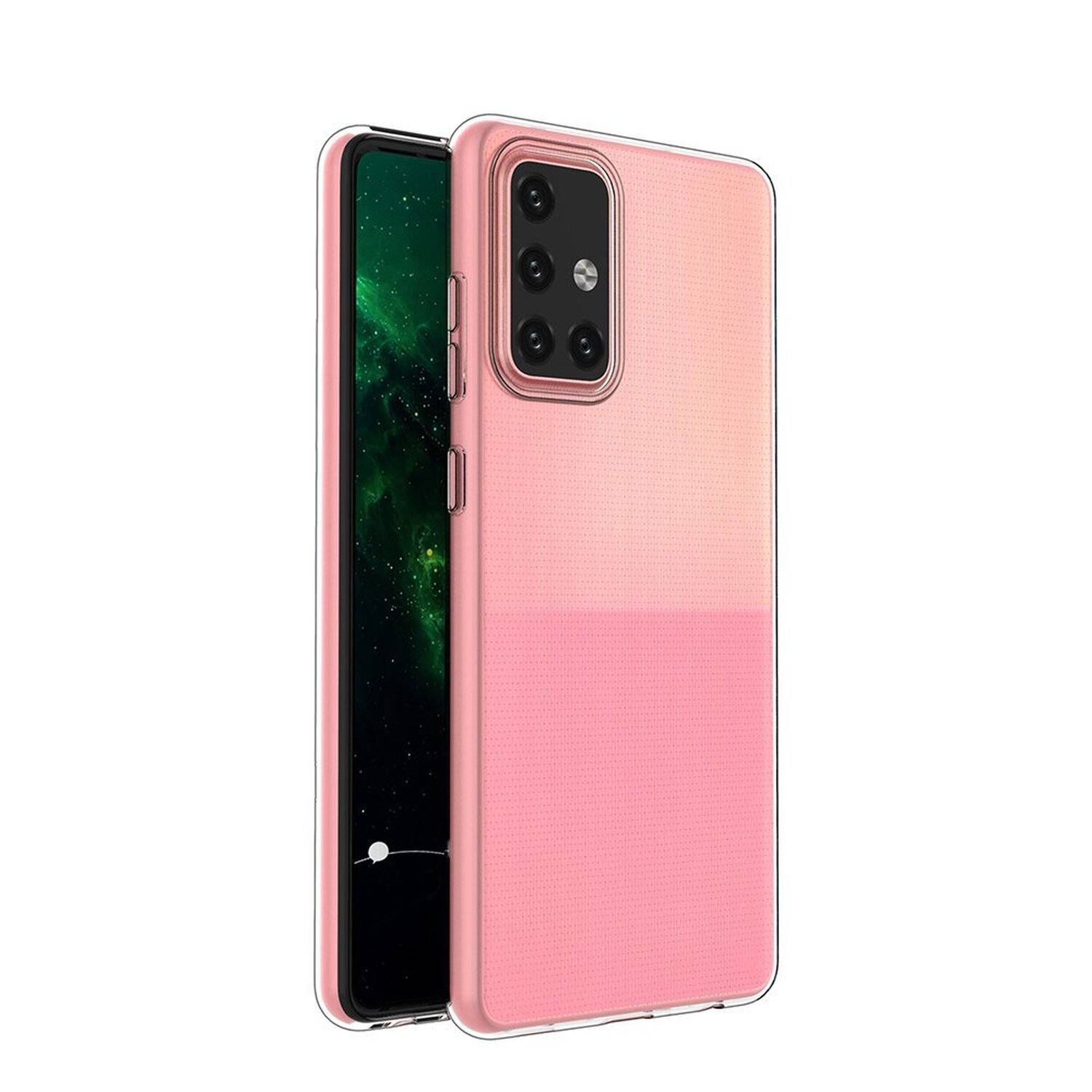 Silikon Hülle Basic kompatibel mit Samsung Galaxy A73 5G Case TPU Soft Handy Cover Schutz Transparent