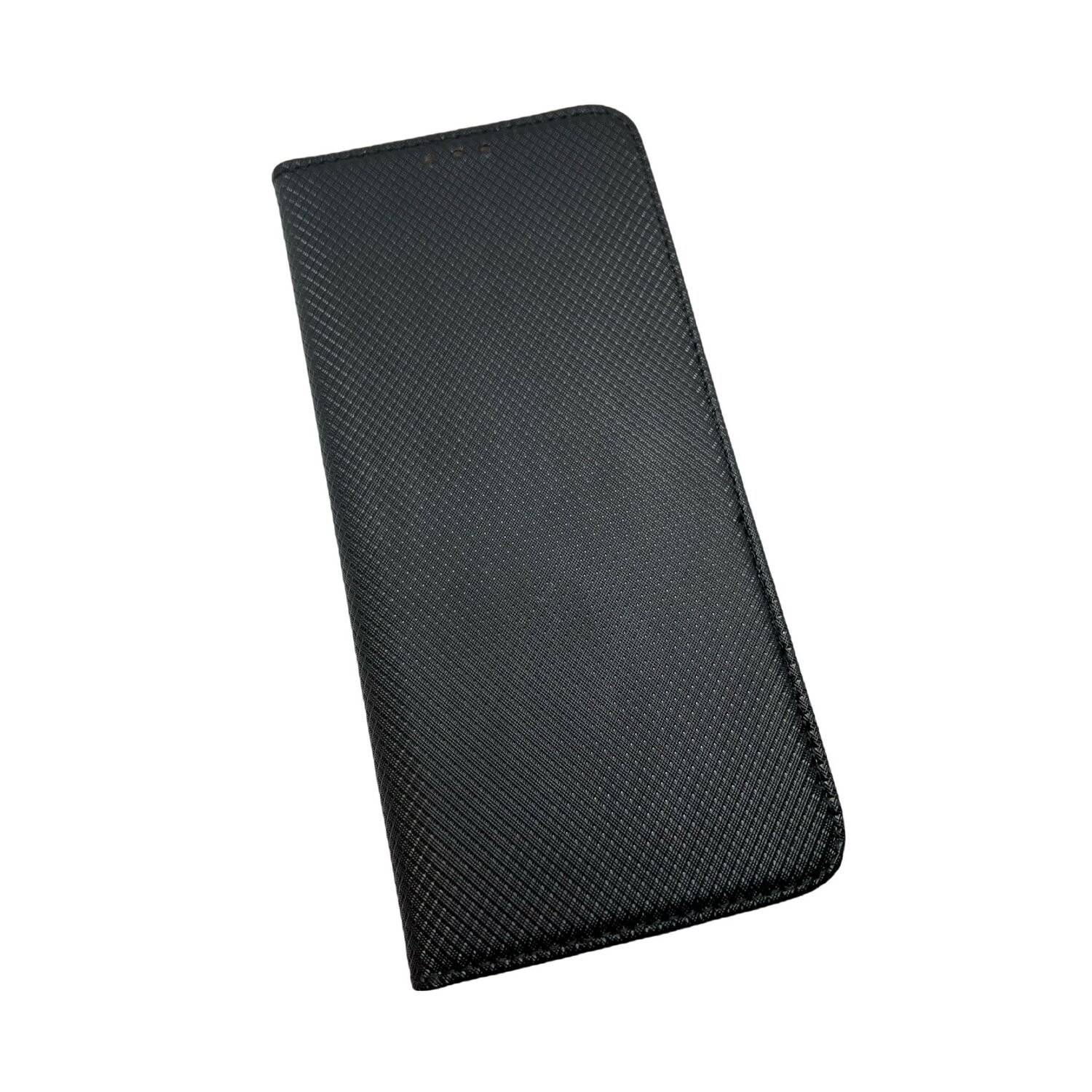 Buch Tasche "Smart" kompatibel mit XIAOMI REDMI 10 Handy Hülle Etui Schutzhülle mit Standfunktion, Kartenfach Schwarz