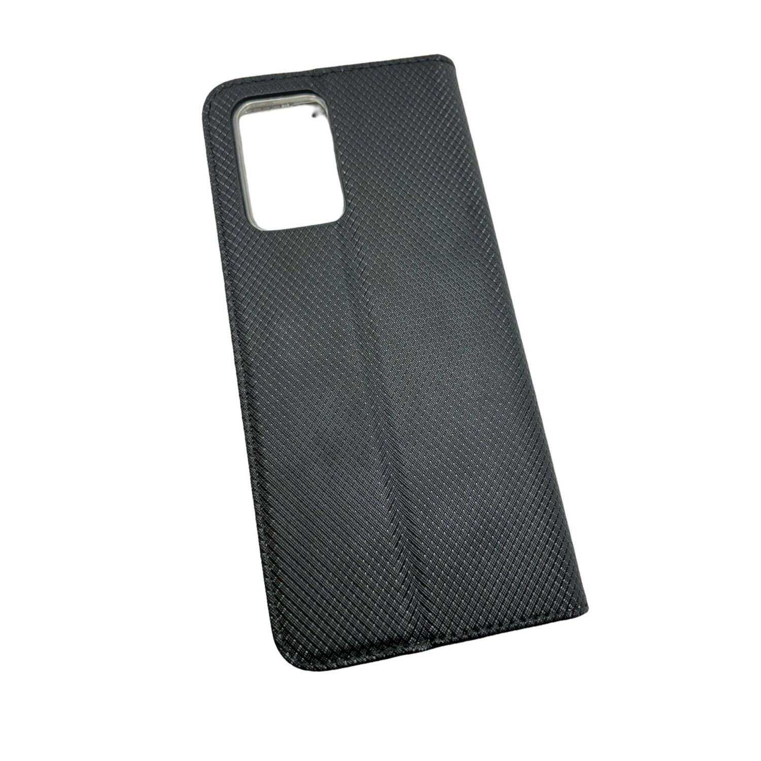 Buch Tasche "Smart" kompatibel mit XIAOMI REDMI 10 Handy Hülle Etui Schutzhülle mit Standfunktion, Kartenfach Schwarz