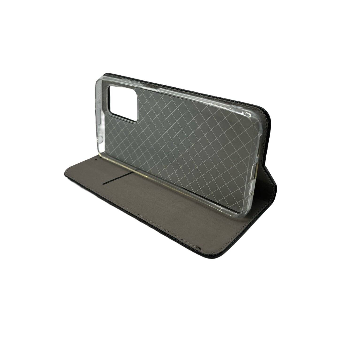Buch Tasche "Smart" kompatibel mit XIAOMI REDMI 10 Handy Hülle Etui Schutzhülle mit Standfunktion, Kartenfach Schwarz