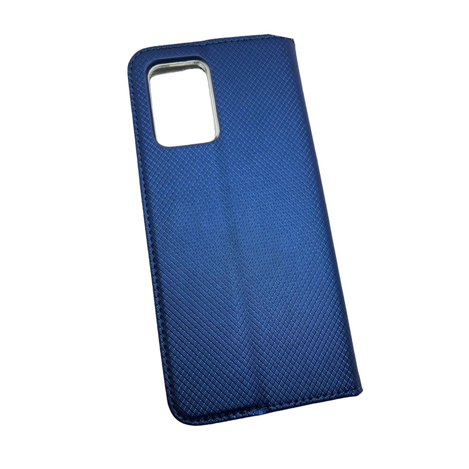 Buch Tasche "Smart" kompatibel mit XIAOMI REDMI 10 Handy Hülle Etui Schutzhülle mit Standfunktion, Kartenfach Blau
