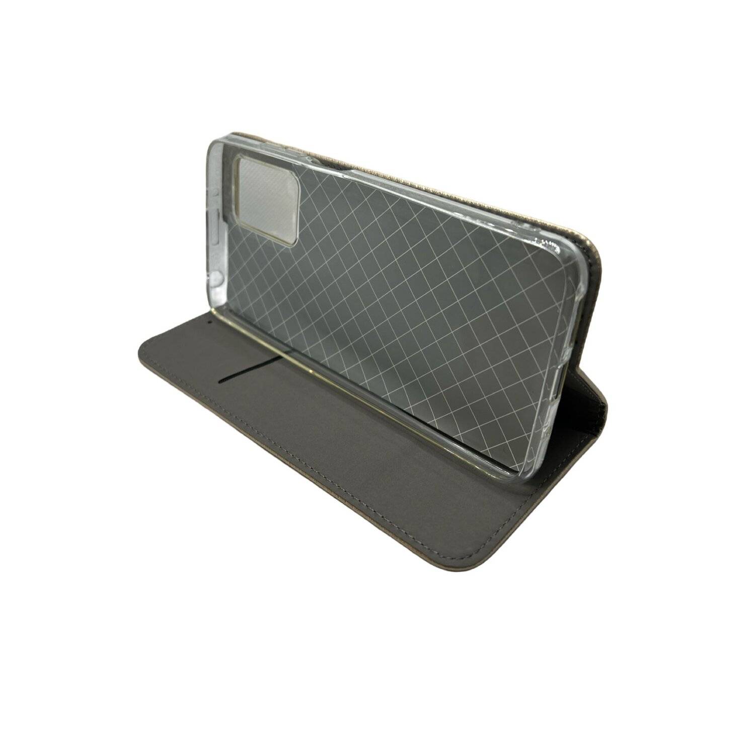 Buch Tasche "Smart" kompatibel mit XIAOMI REDMI 10 Handy Hülle Etui Schutzhülle mit Standfunktion, Kartenfach Gold