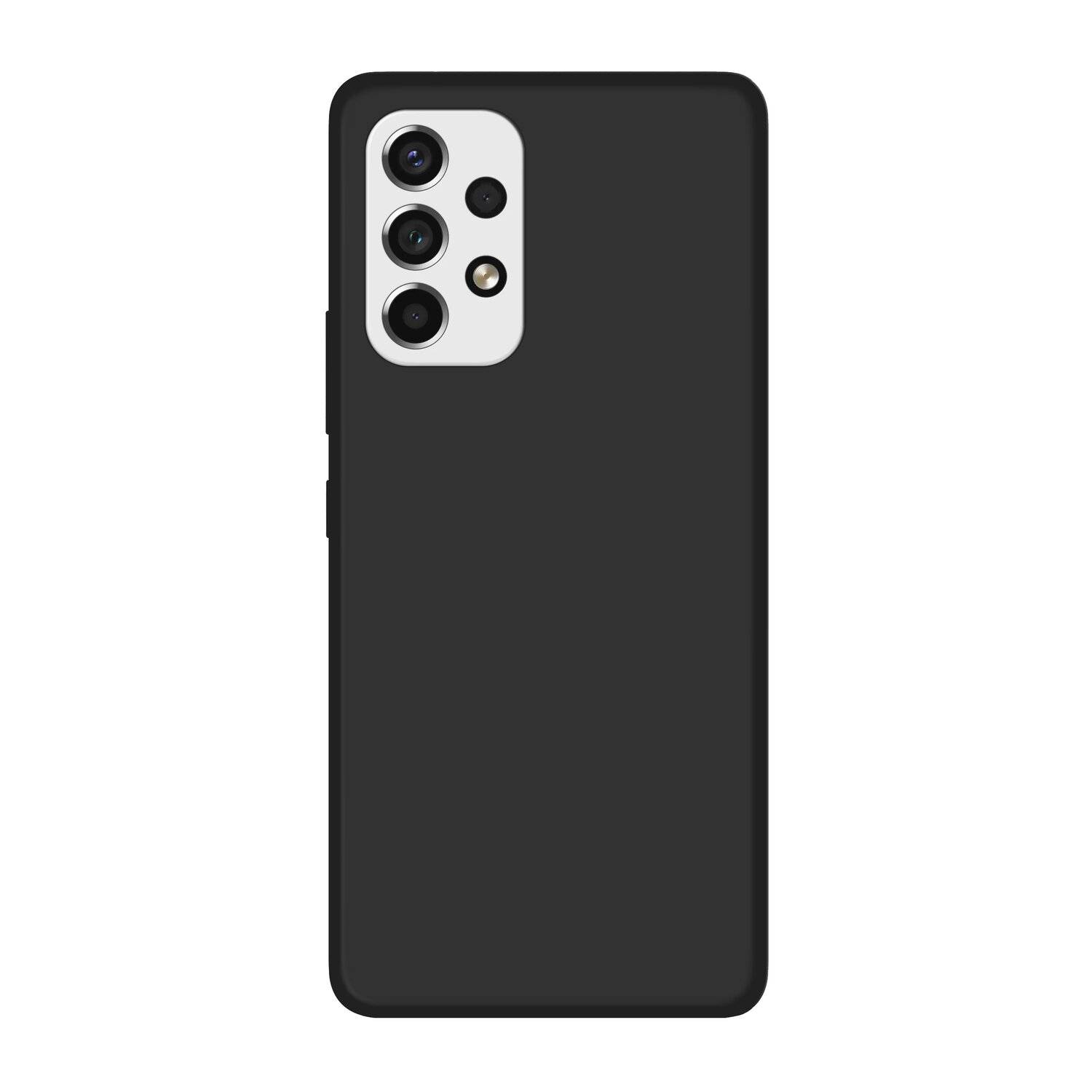Silikon Hülle Basic kompatibel mit SAMSUNG GALAXY A53 5G Case TPU Soft Handy Cover Schutz Schwarz