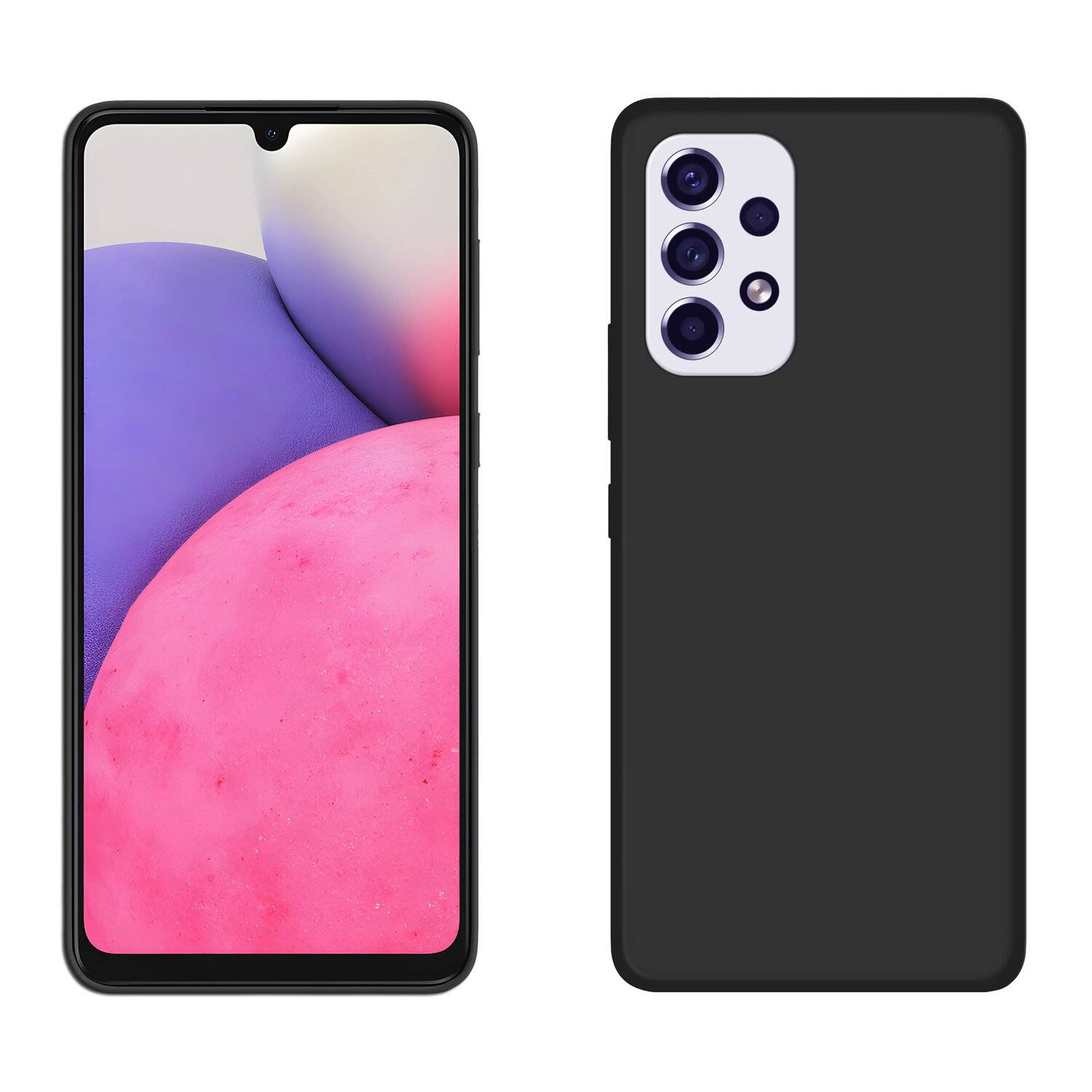 Silikon Hülle Basic für Samsung Galaxy A33 5G Case TPU Soft Handy Cover Schutz Schwarz