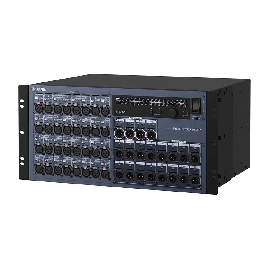 YAMAHA RIO3224-D2 - I/O-Rackgerät mit integrierter Dante-Unterstützung (32 Eingänge | 16 analoge Ausgänge | 8 digitale