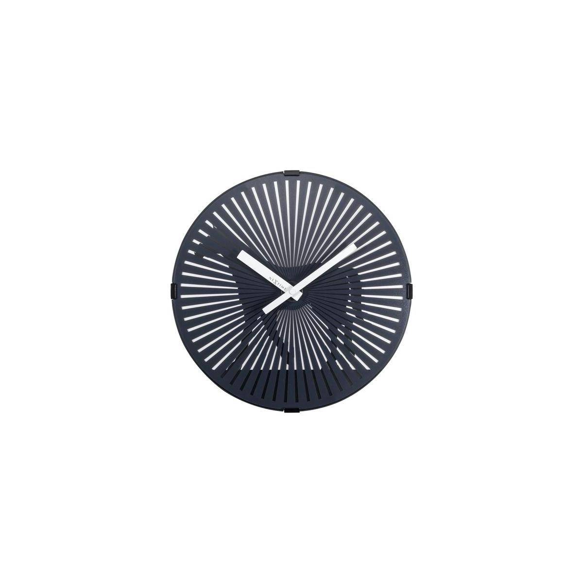 3218 - Wanduhr "Walking Horse", Kunststoff, Schwarz, Ø 30 cm