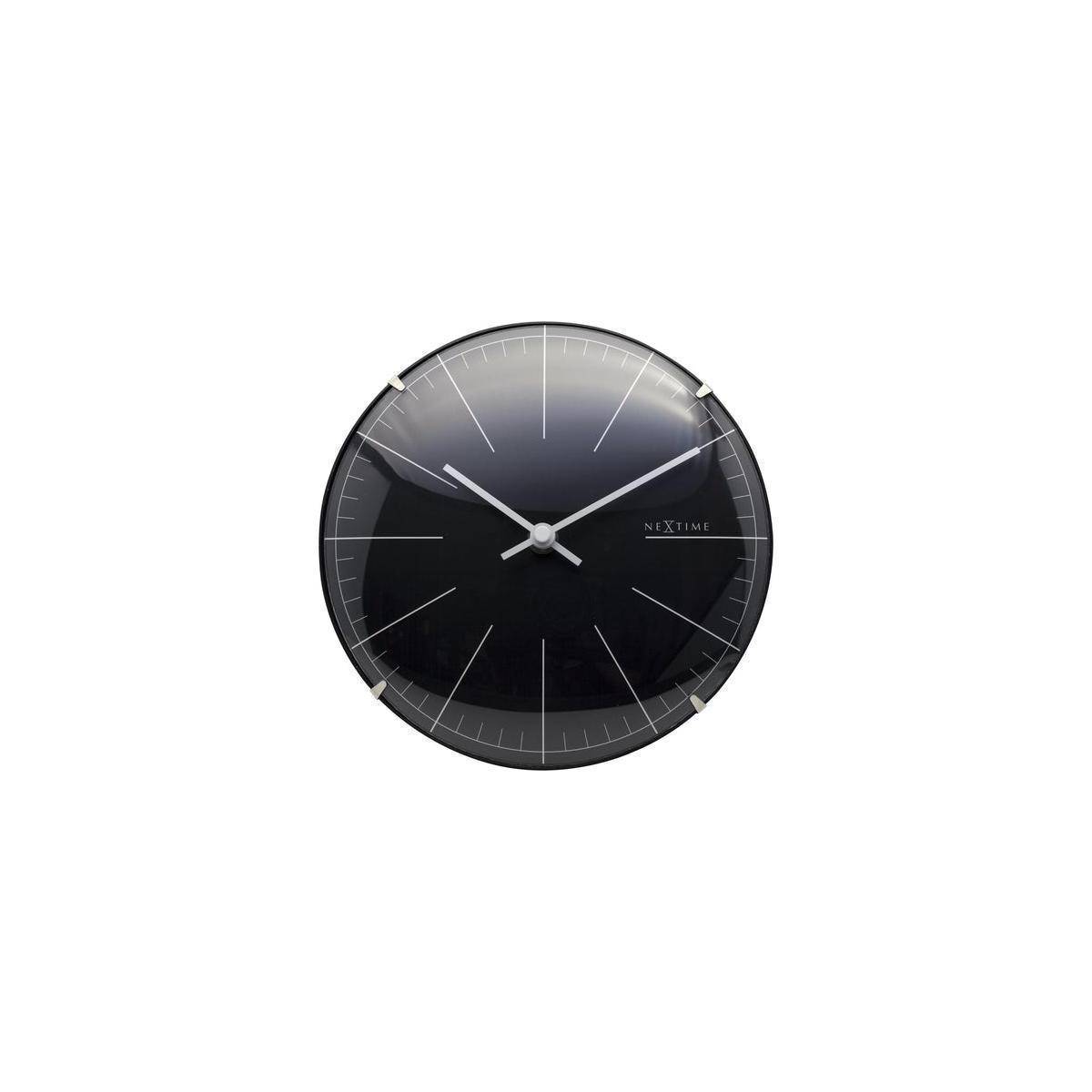 3506ZW - Wand-/Tischuhr "Big Stripe M", Kunststoff, Schwarz, Ø 20 cm