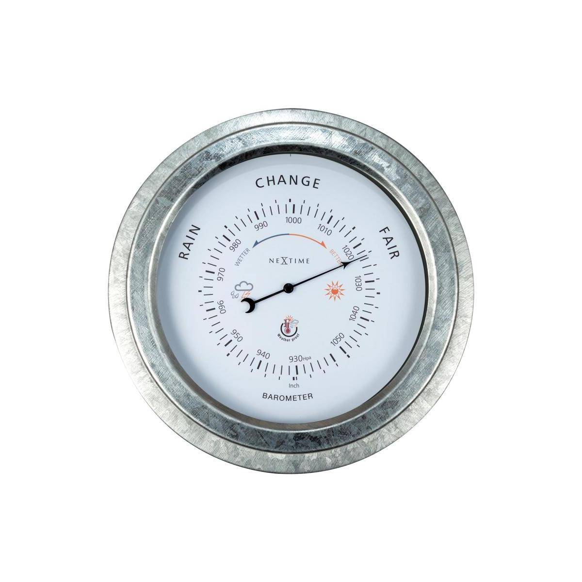 4303GA - Barometer "Orchidee", Ø 22 cm, Metall, verzinkt