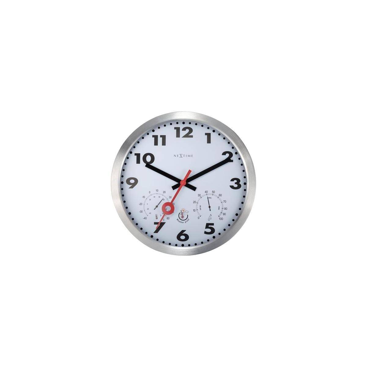 4307AR - Wetterstation "Clematis", Aluminium, Weiß/Zahlenindex, Ø 35 cm