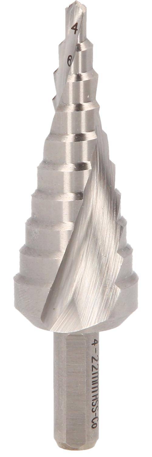 HSS Co 5 Stufenbohrer,Ø 4-22mm, 10 Stufen