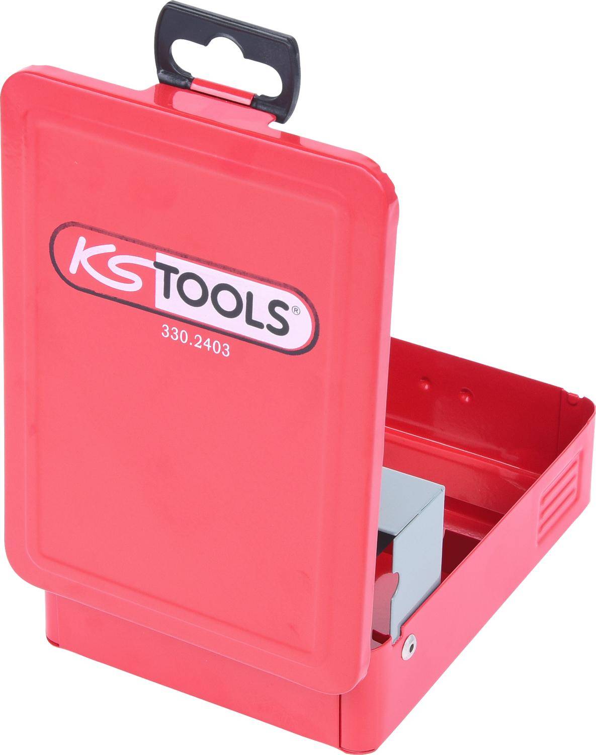 KS TOOLS HSS Stufenbohrer-Satz, Stahlblechkassette 3-tlg