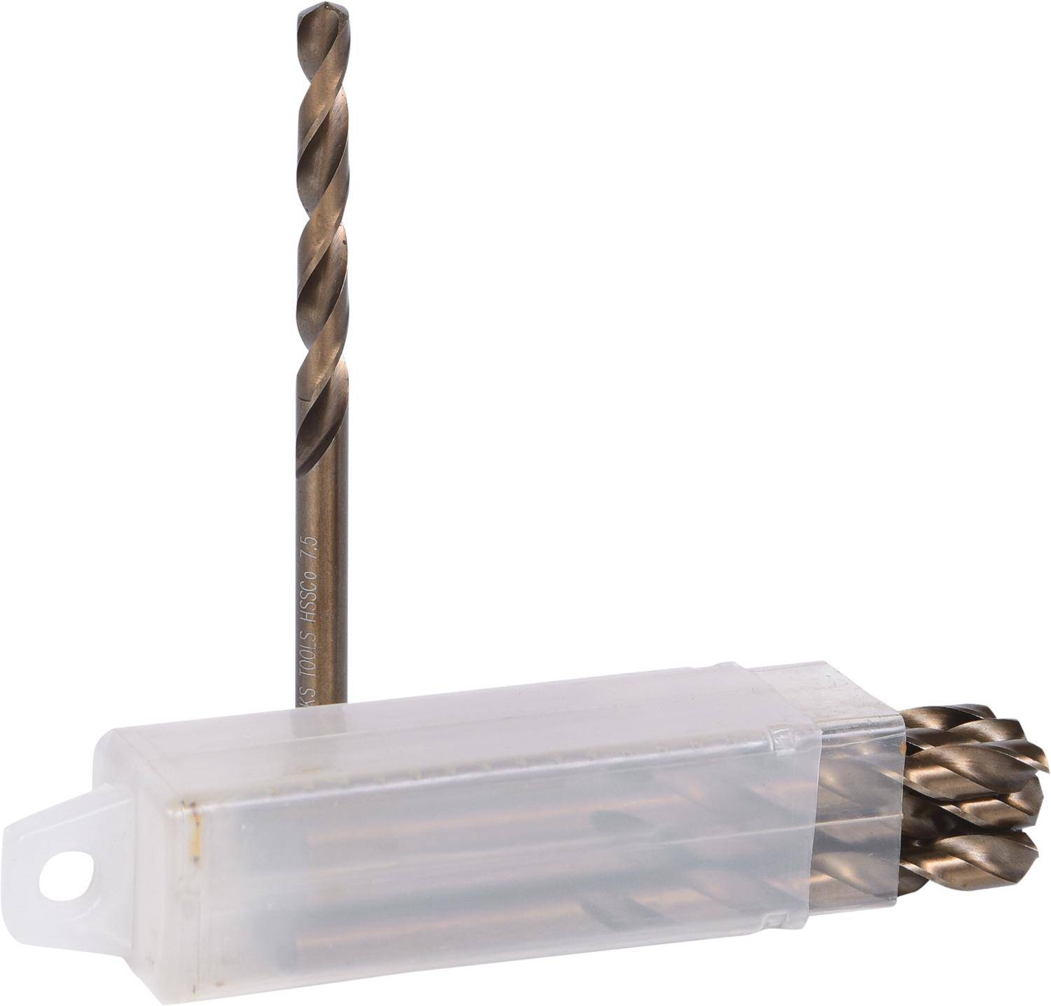 KS TOOLS HSS-G Co 5 Spiralbohrer, 7,5mm, 10er Pack