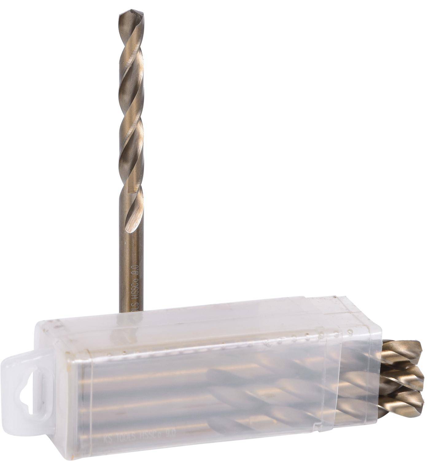 KS TOOLS HSS-G Co 5 Spiralbohrer, 9mm, 10er Pack