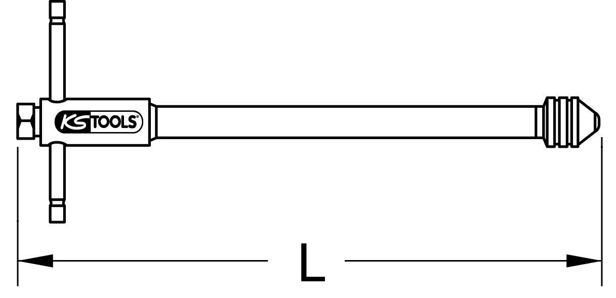 Werkzeughalter mit Umschalt-Ratschenkopf, 320mm