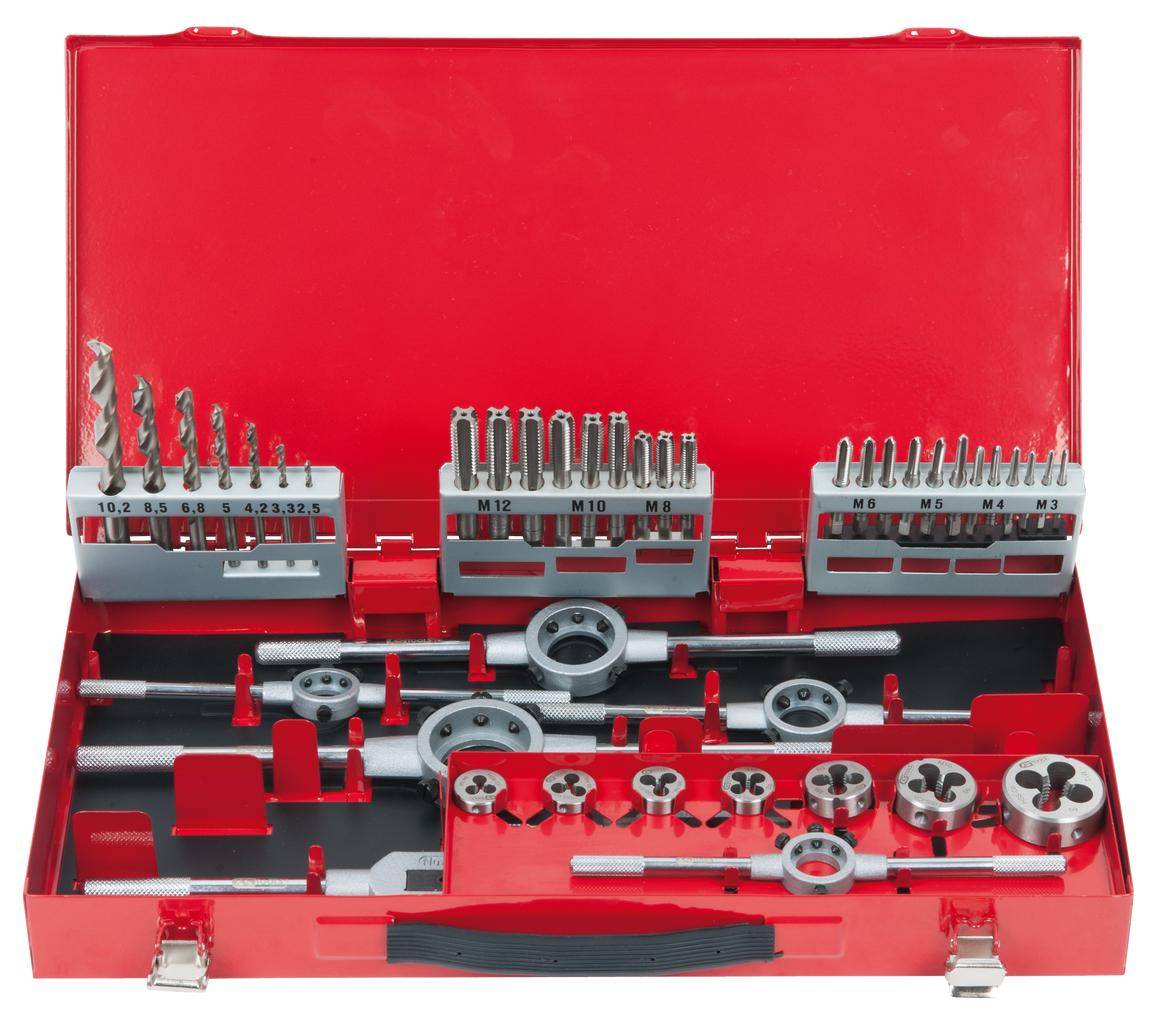KS TOOLS HSS Co Gewindeschneidwerkzeug-Satz, 44-tlg