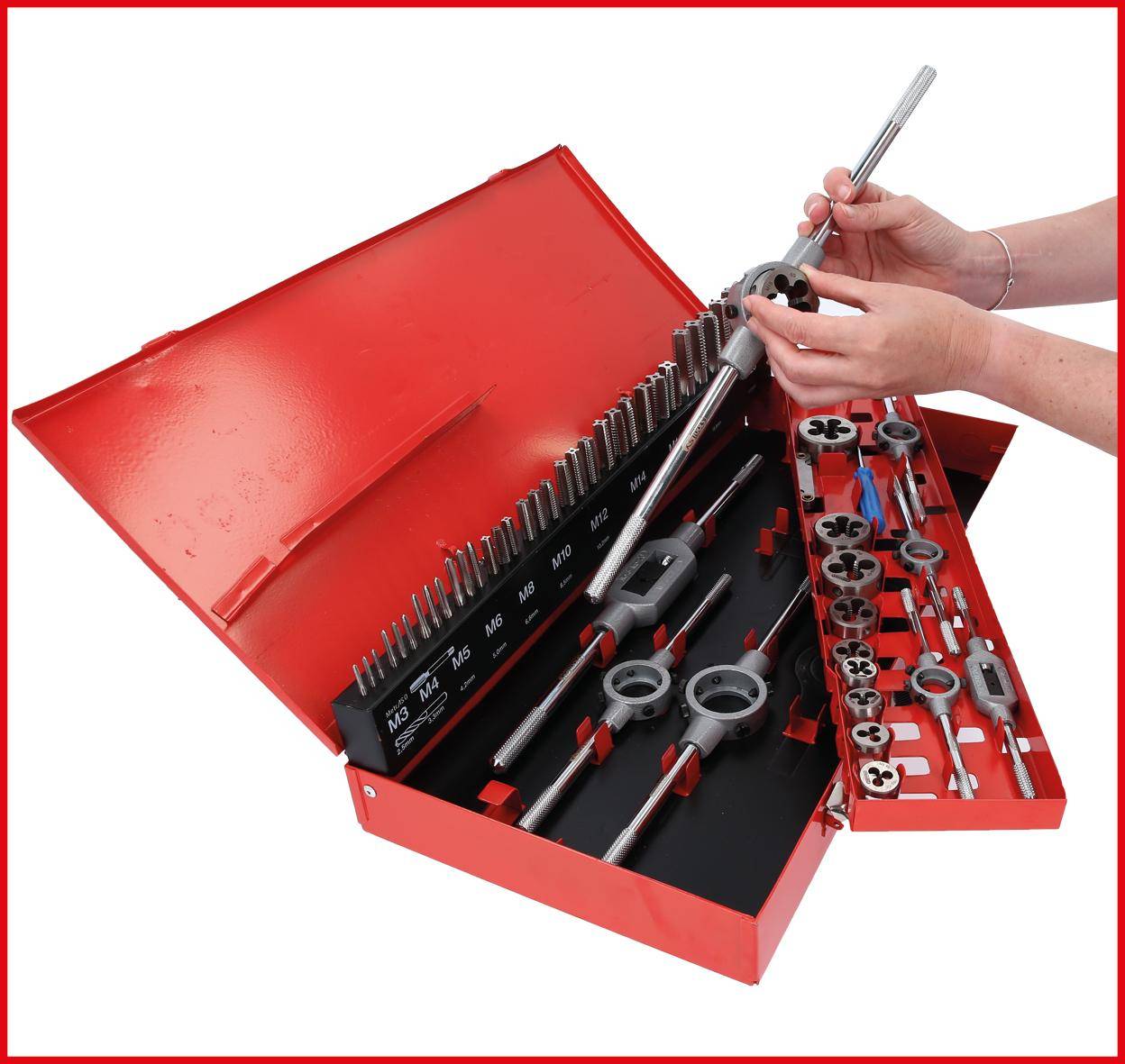 KS TOOLS HSS Co Gewindeschneidwerkzeug-Satz, 54-tlg
