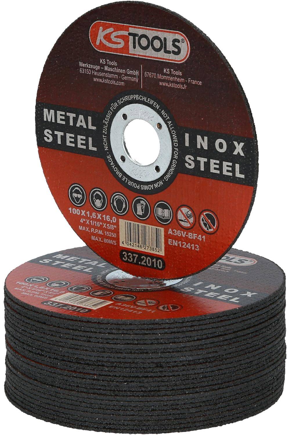 KS TOOLS Hochleistungs-Dnntrennscheibe, 100mm, 1,6mm, 25 Stck