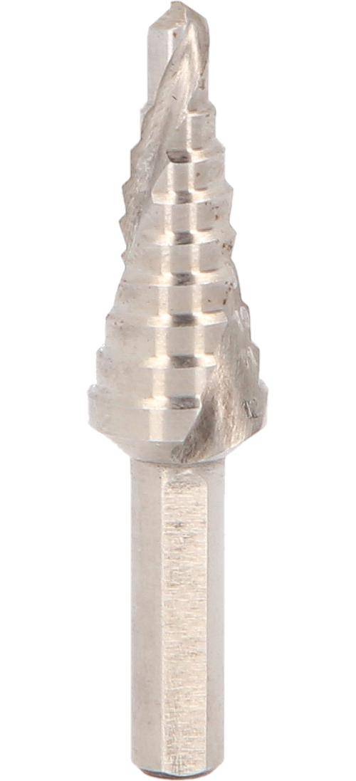 KS TOOLS HSS Stufenbohrer extra kurz, 4-12mm, 9 Stufen