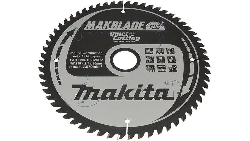 makita Kreissgeblatt B-32502 MAKBLADE+ D.216mm Bohrung 30mm 60 Zhne