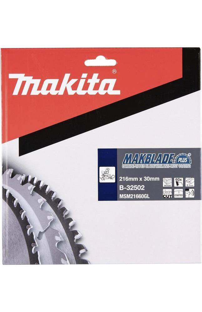 makita Kreissgeblatt B-32502 MAKBLADE+ D.216mm Bohrung 30mm 60 Zhne