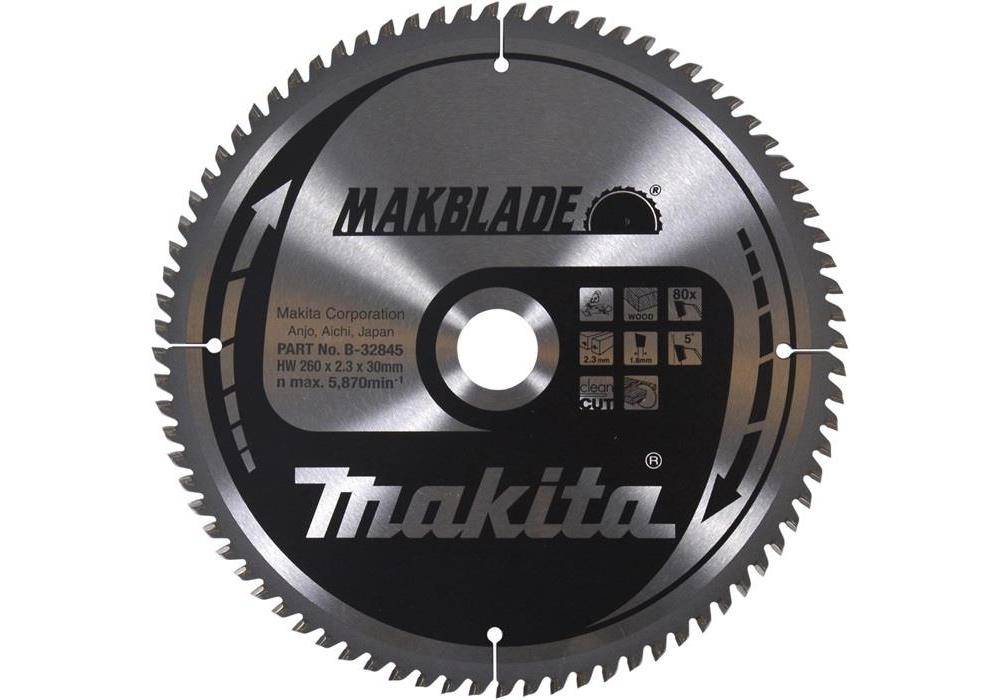 makita Kreissgeblatt B-32845 MAKBLADE D.260mm Bohrung 30mm 80 Zhne