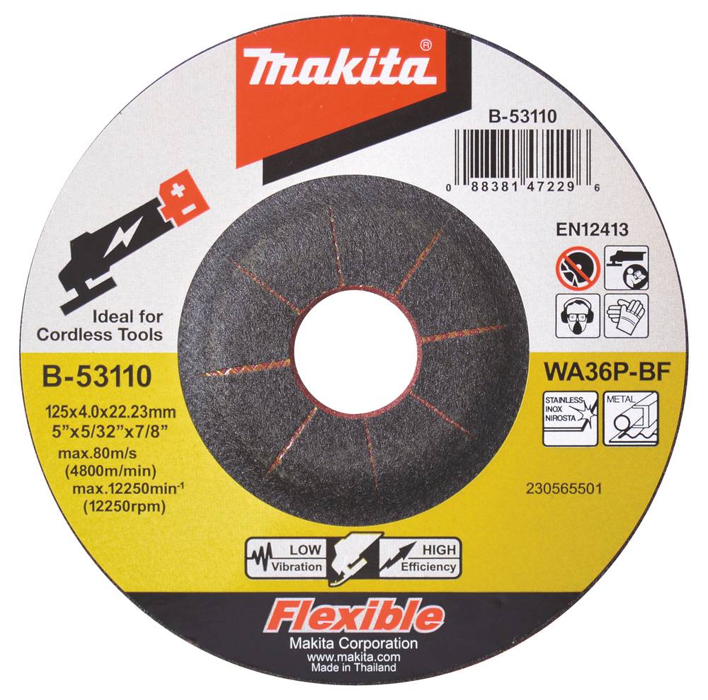 Makita Disque à ébarber flexible 1 pc. - 125 mm - 22,23 mm - 4,0 mm