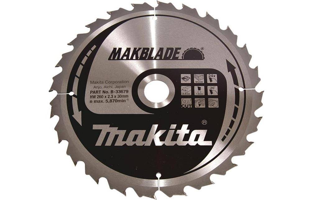 makita Kreissgeblatt B-33679 SPECIALIZED D.260mm Bohrung 30mm 24 Zhne