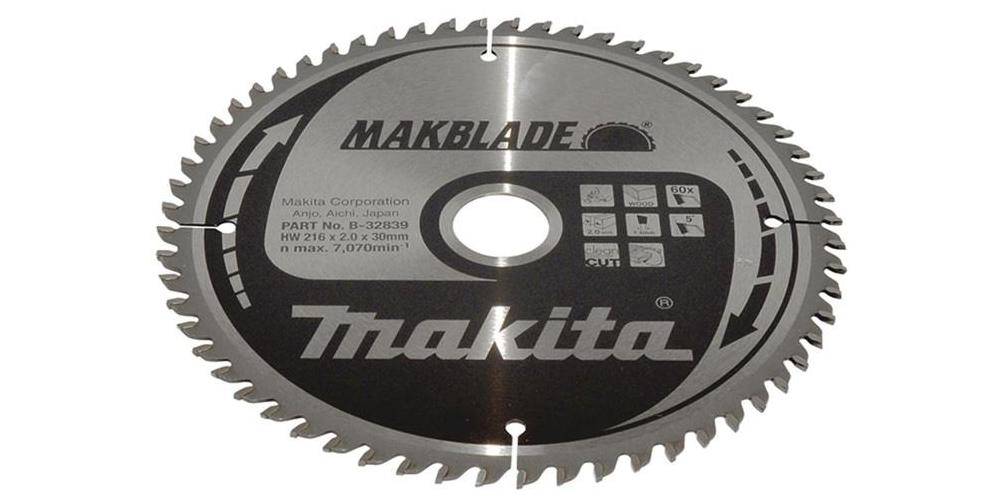 Makita Sägeblatt 216x30mm - 60 Zähne Holz B-32839