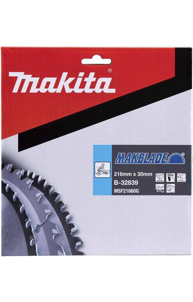 Makita Sägeblatt 216x30mm - 60 Zähne Holz B-32839